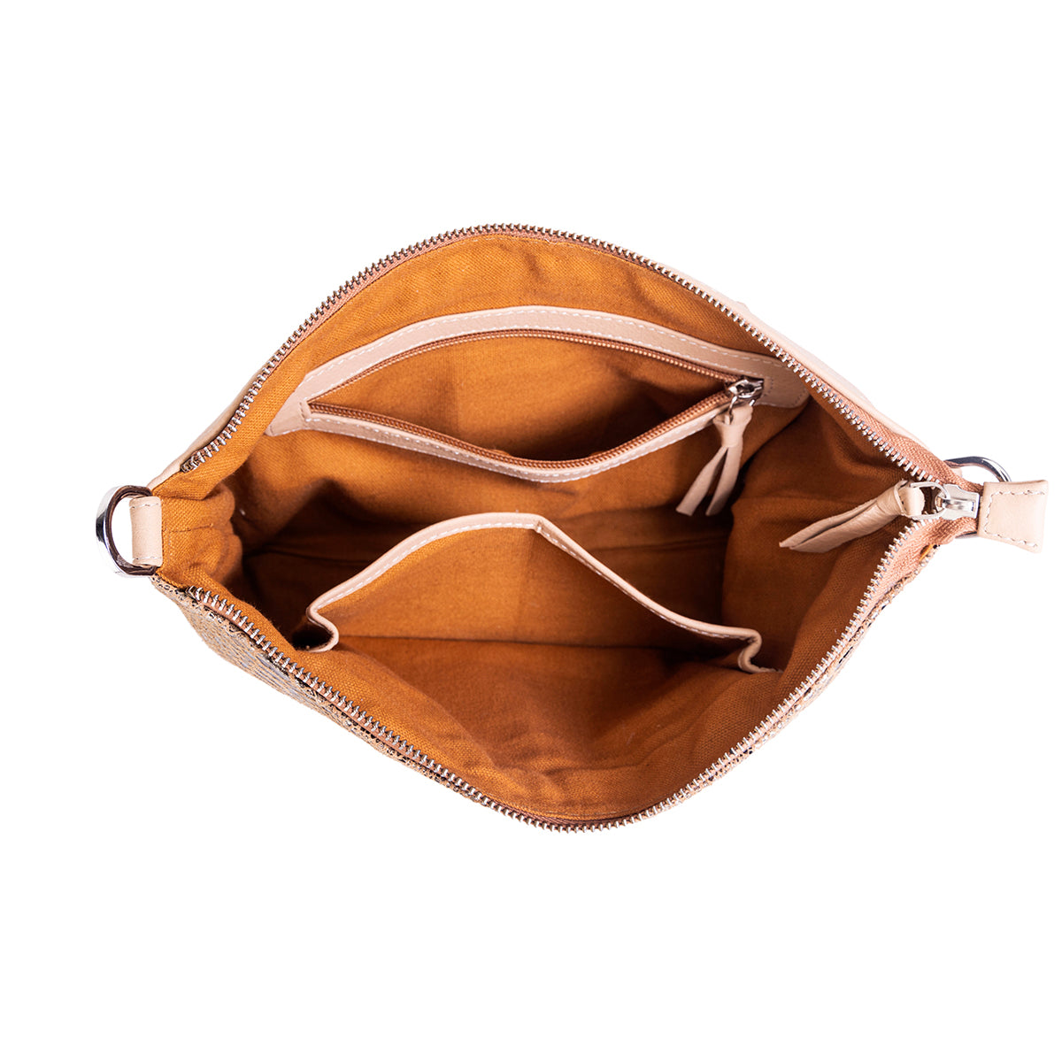 Abelardo Cinzel Beige Metallic Shoulder Bag ABELARDO DE MODA