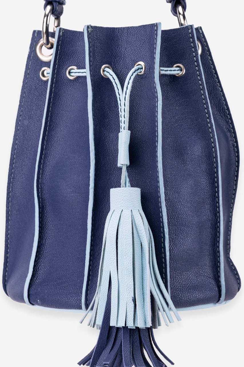 Abelardo Nova Dark Blue Bucket Bag Abelardo de moda