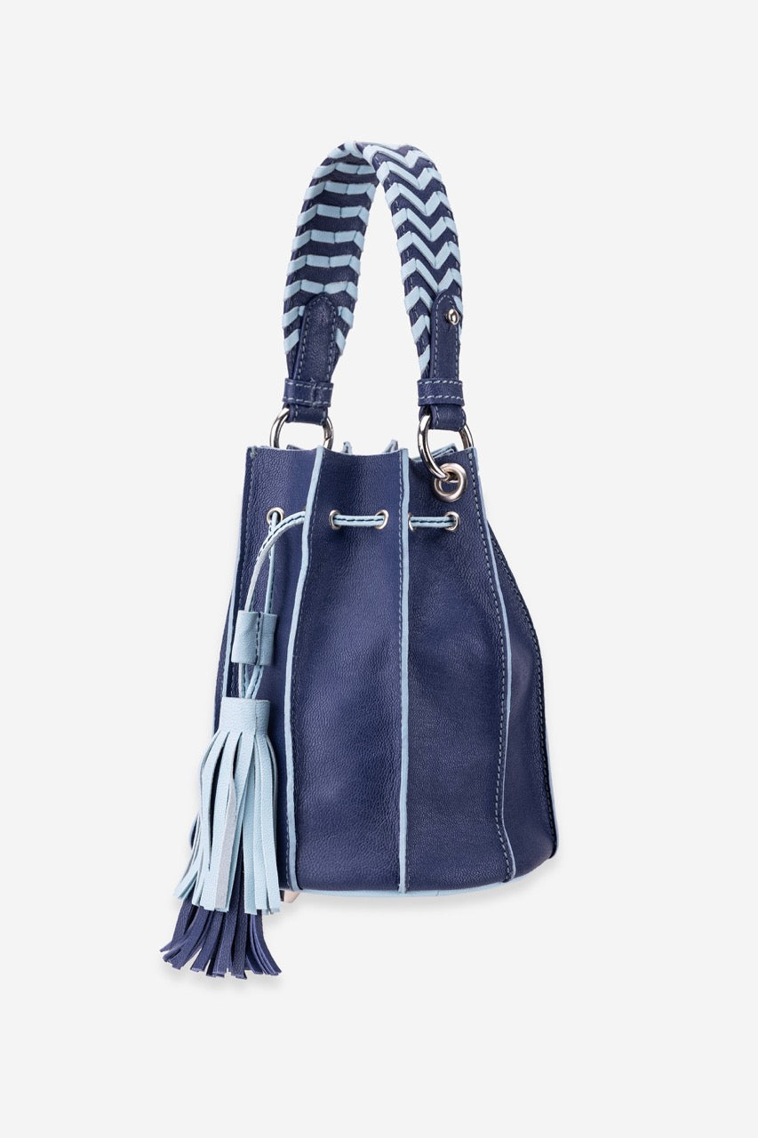 Abelardo Nova Dark Blue Bucket Bag Abelardo de moda