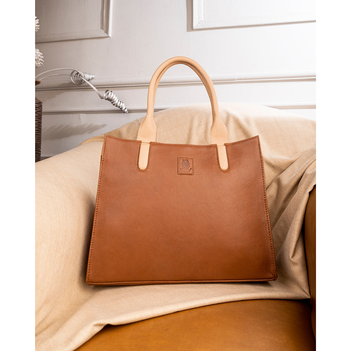 Abelardo Timeless Tan and Beige Tote Bag ABELARDO DE MODA
