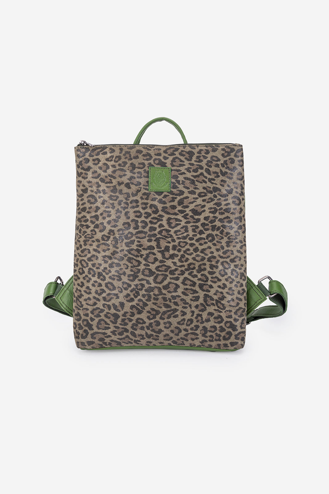 Ithaca Olive Leather Backpack Abelardo de moda