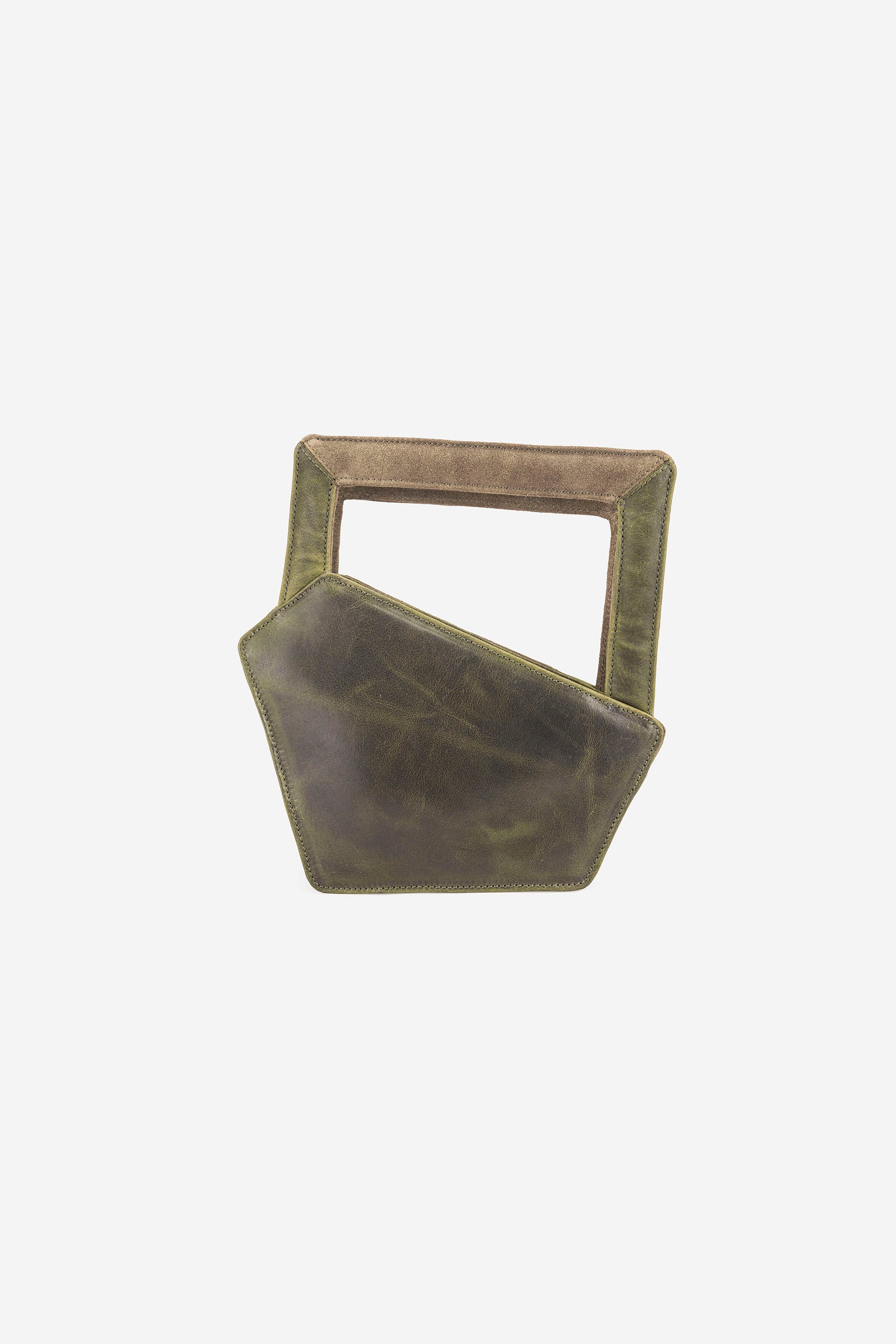 Abelardo Scarlet Olive Geometry Cut Hand Bag ABELARDO DE MODA