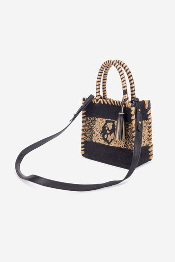 ECO-CONSCIOUS ARIES BLACK-GOLD HANDBAG ABELARDO DE MODA