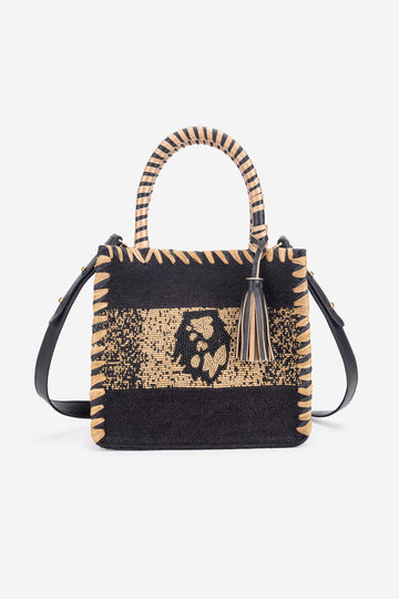 ECO-CONSCIOUS ARIES BLACK-GOLD HANDBAG ABELARDO DE MODA