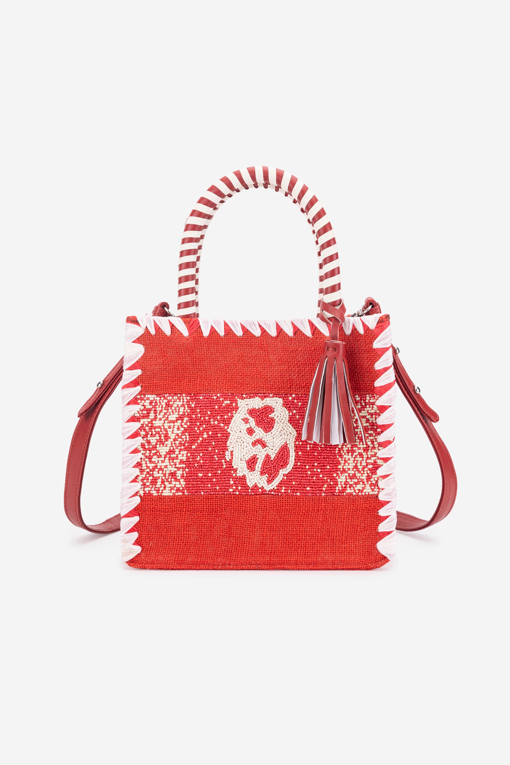ECO-CONSCIOUS ARIES RED HAND BAG ABELARDO DE MODA