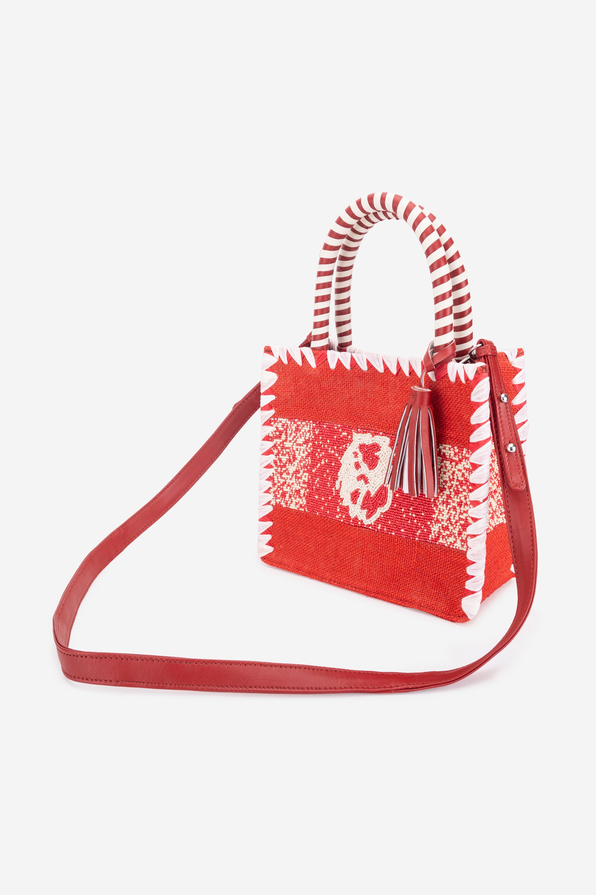 ECO-CONSCIOUS ARIES RED HAND BAG ABELARDO DE MODA