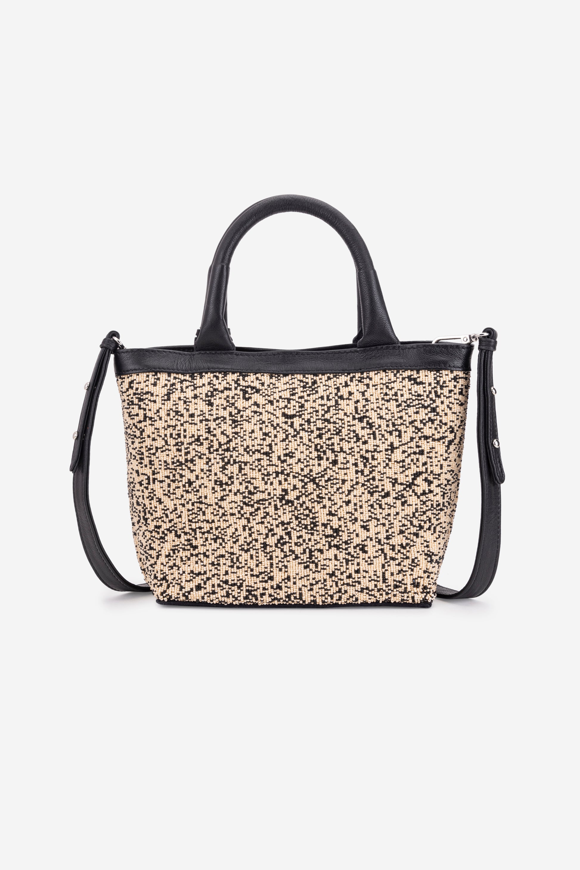 ECO-CONSCIOUS HELEN BLACK/CREAM HANDBAG ABELARDO DE MODA