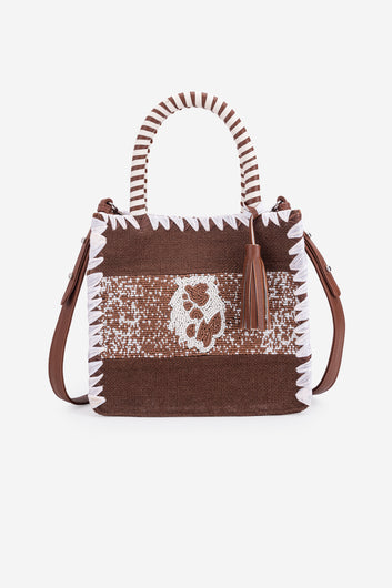 ECO-CONSCIOUS ARIES BROWN HANDBAG ABELARDO DE MODA