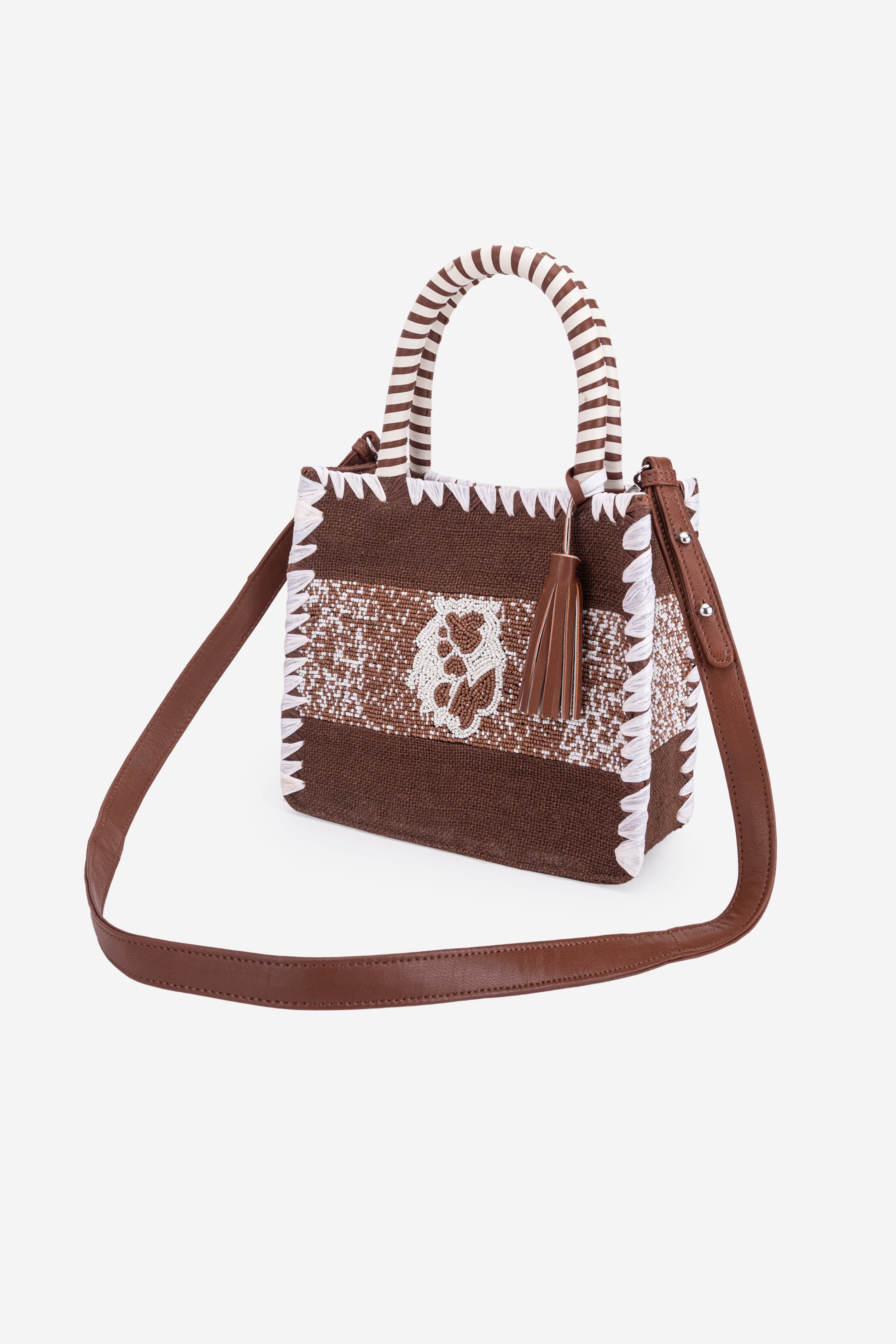 ECO-CONSCIOUS ARIES BROWN HANDBAG ABELARDO DE MODA