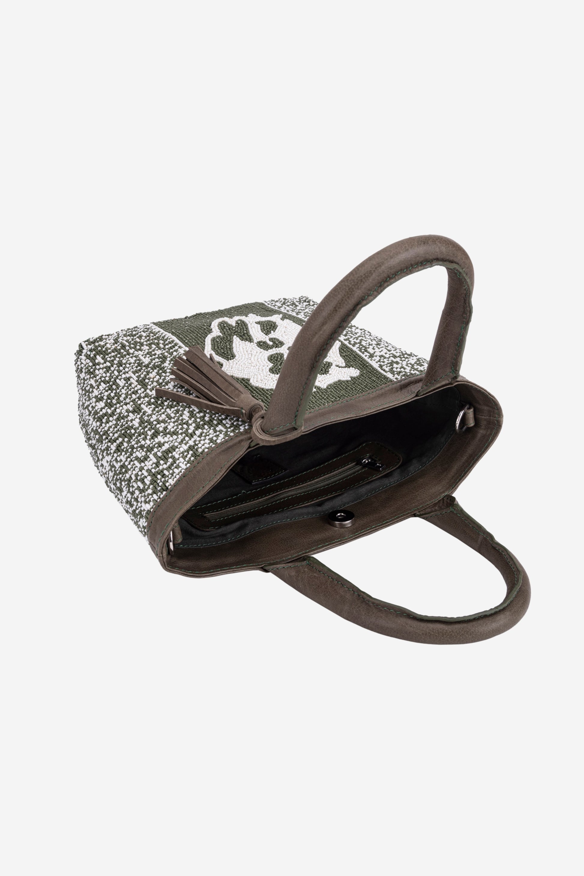 ECO-CONSCIOUS HELEN DARK OLIVE HANDBAG ABELARDO DE MODA