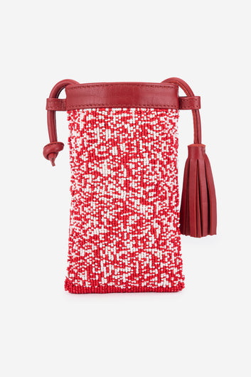 ECO-CONSCIOUS ELISA RED/WHITE SLING BAG ABELARDO DE MODA