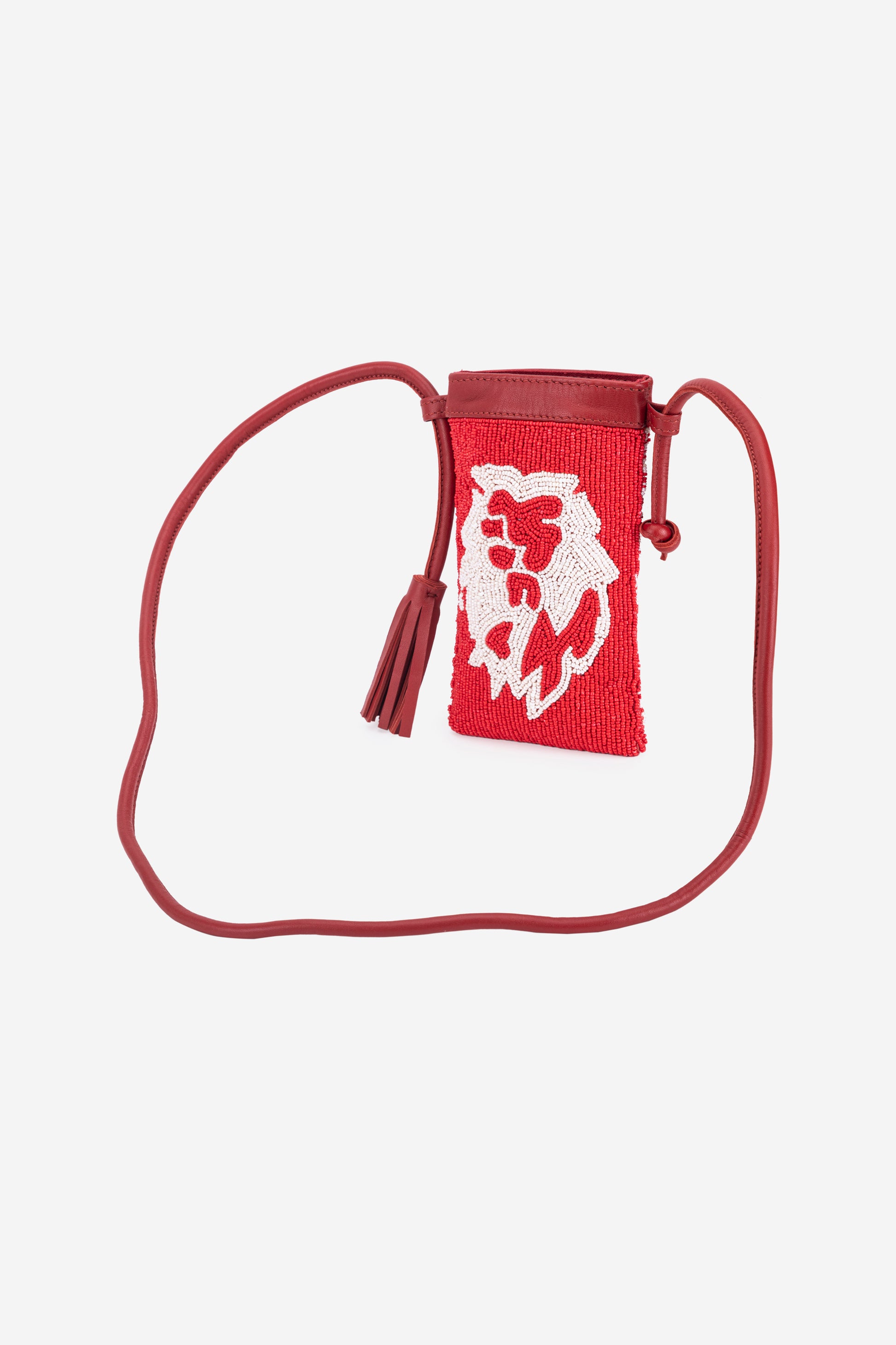 ECO-CONSCIOUS ELISA RED/WHITE SLING BAG ABELARDO DE MODA
