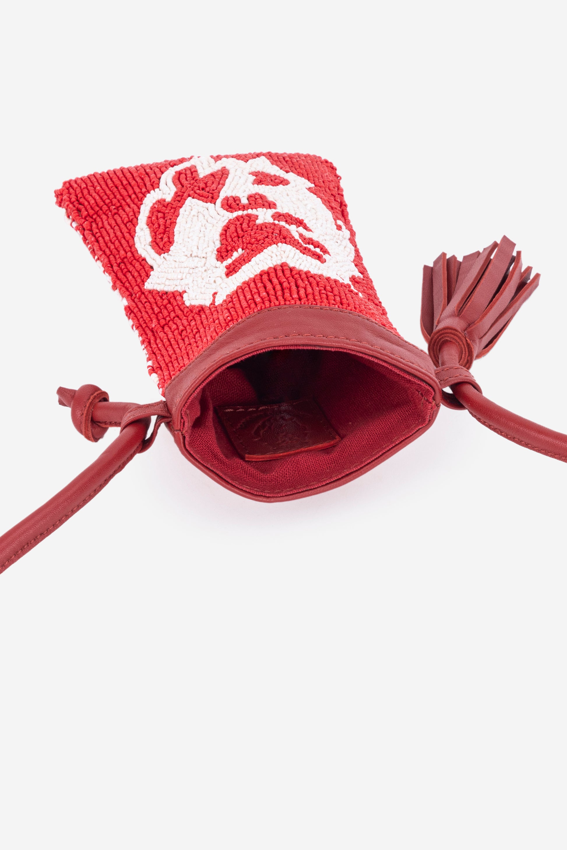 ECO-CONSCIOUS ELISA RED/WHITE SLING BAG ABELARDO DE MODA