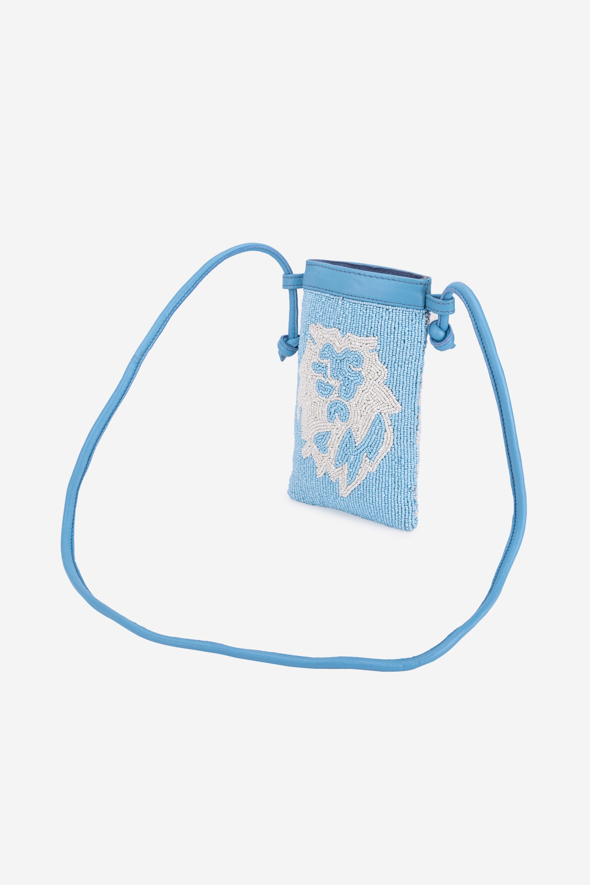 ECO-CONSCIOUS ELISA BLUE/WHITE SLING BAG ABELARDO DE MODA