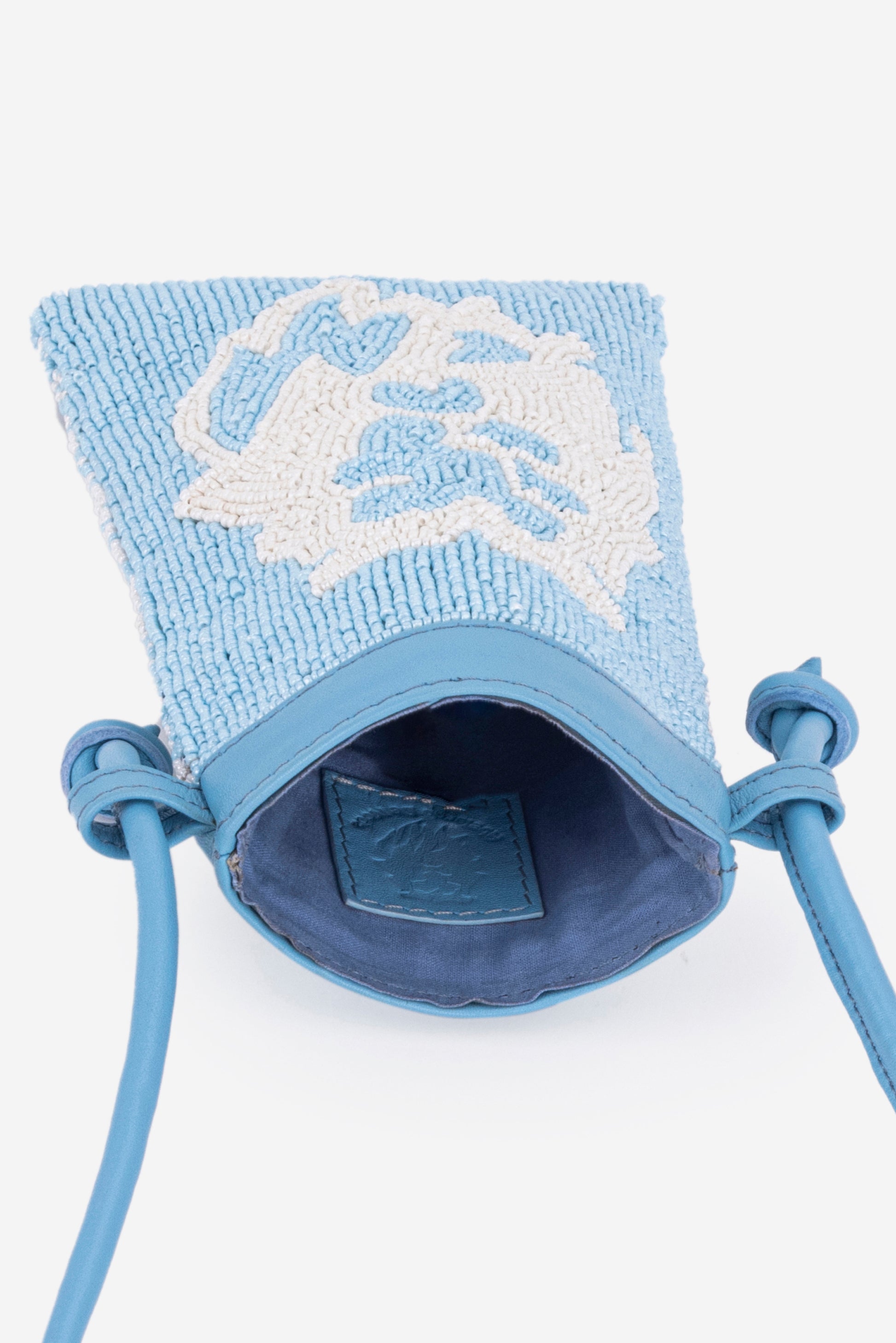 ECO-CONSCIOUS ELISA BLUE/WHITE SLING BAG ABELARDO DE MODA