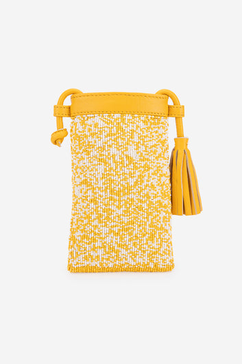 ECO-CONSCIOUS ELISA YELLOW/WHITE SLING BAG ABELARDO DE MODA