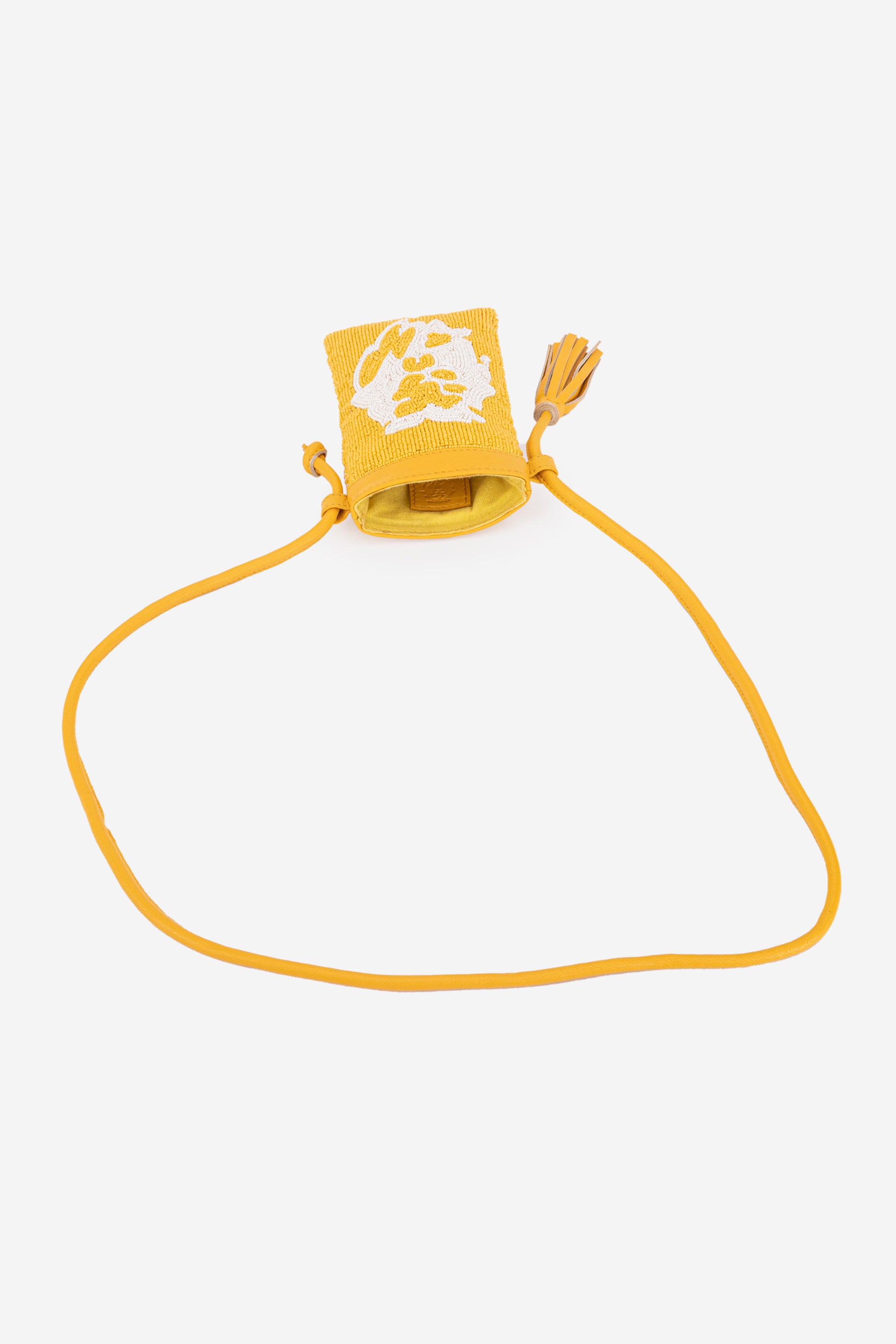 ECO-CONSCIOUS ELISA YELLOW/WHITE SLING BAG ABELARDO DE MODA