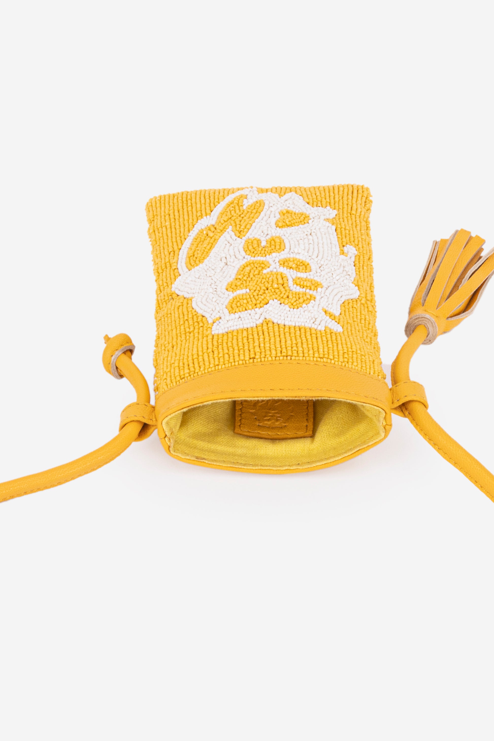 ECO-CONSCIOUS ELISA YELLOW/WHITE SLING BAG ABELARDO DE MODA