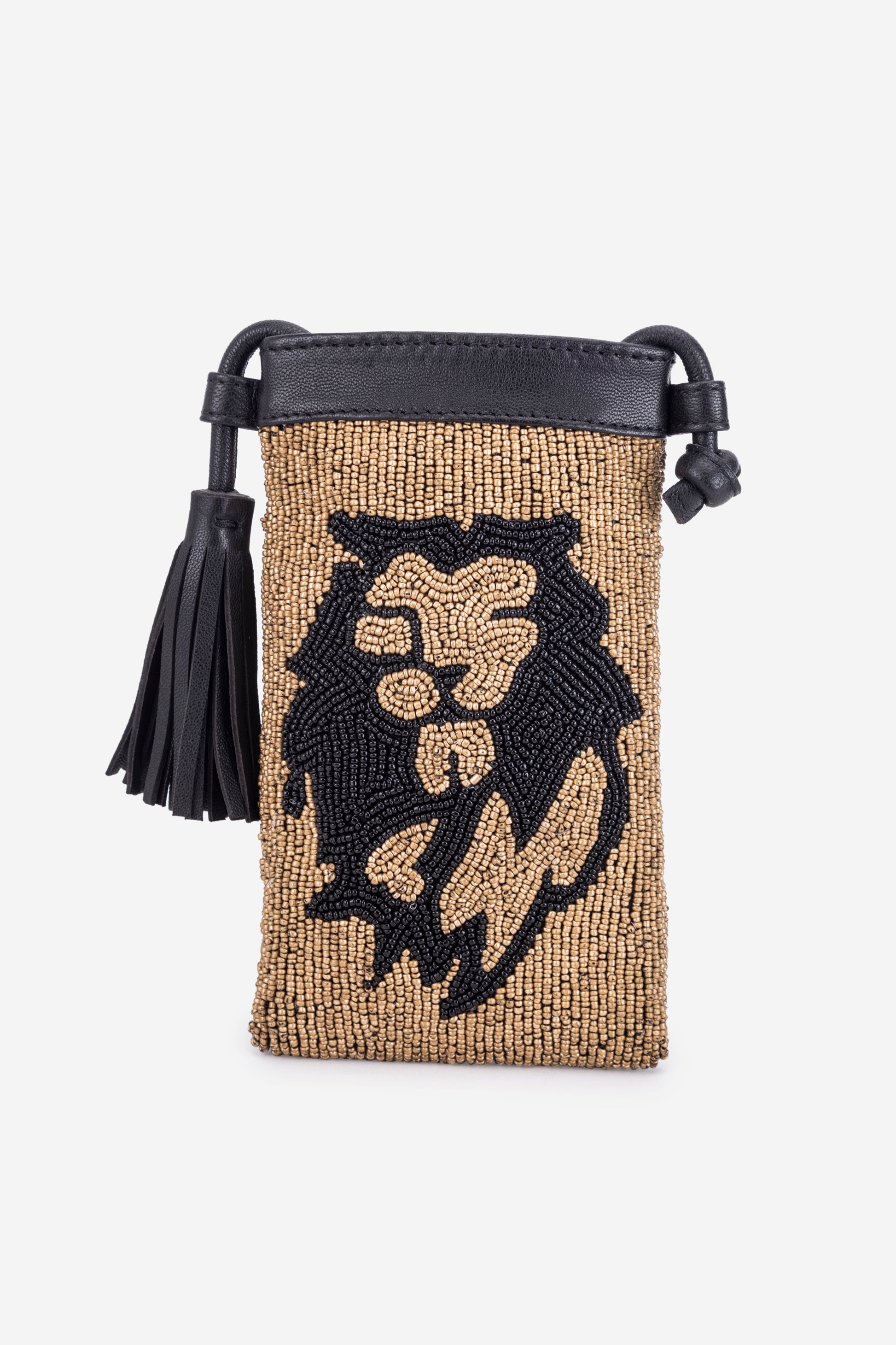 ECO-CONSCIOUS ELISA BLACK/GOLD SLING BAG ABELARDO DE MODA