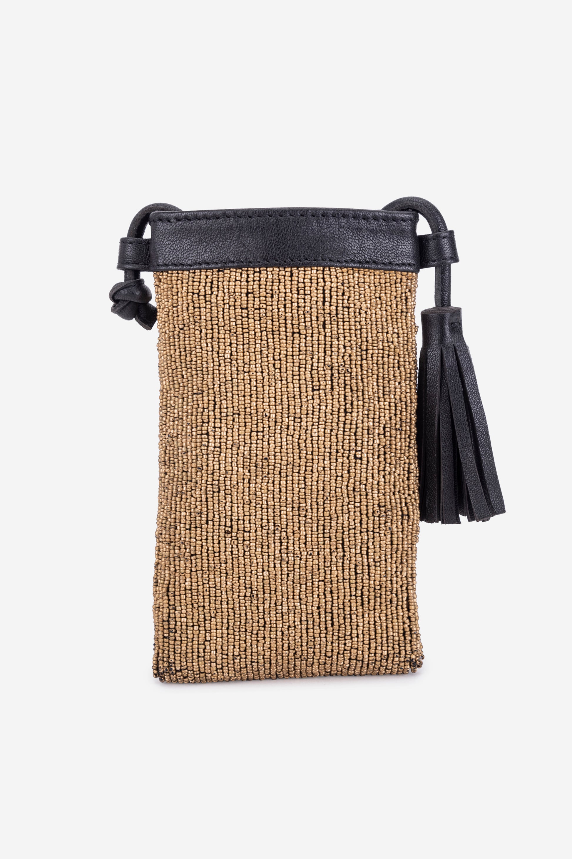 ECO-CONSCIOUS ELISA BLACK/GOLD SLING BAG ABELARDO DE MODA