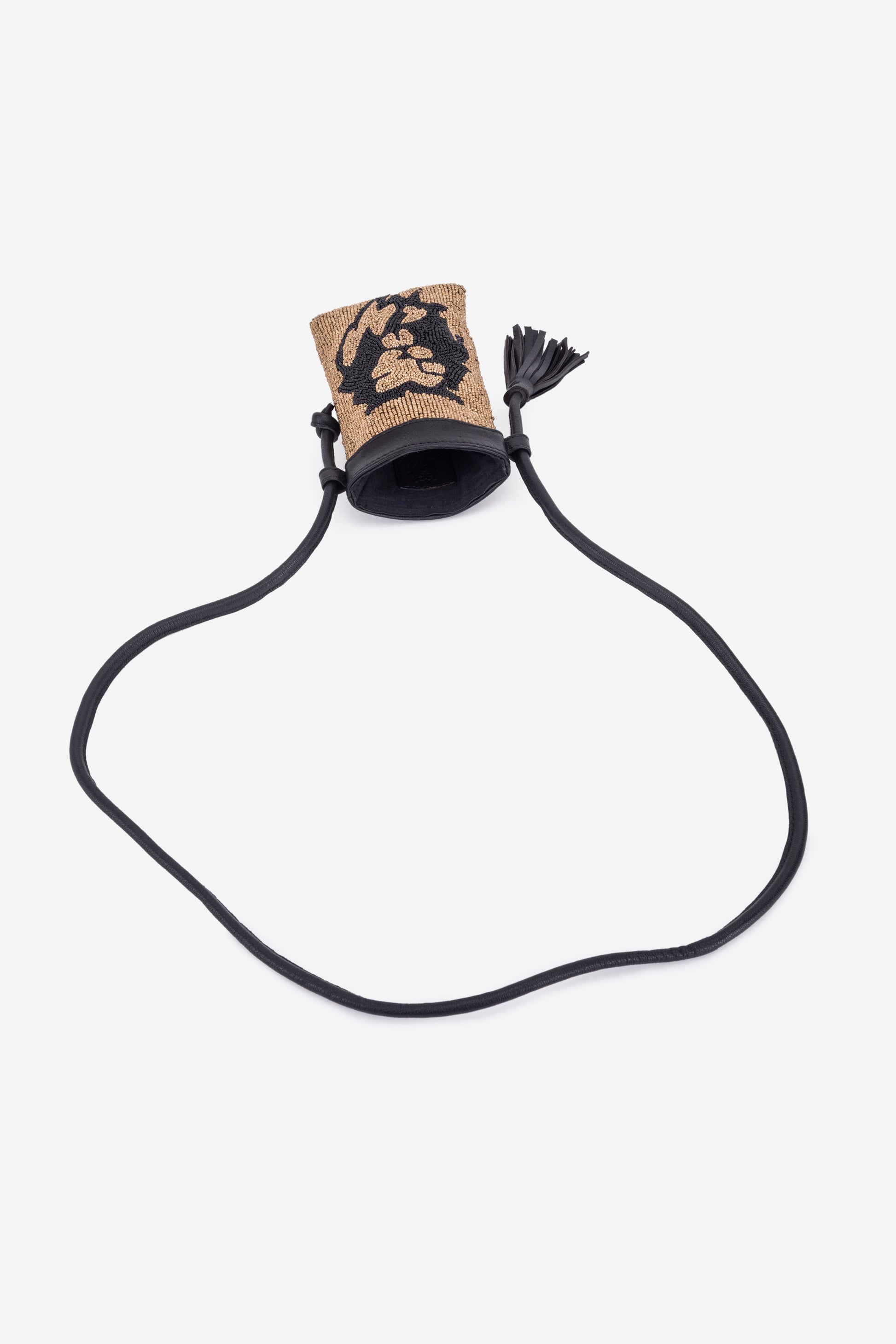 ECO-CONSCIOUS ELISA BLACK/GOLD SLING BAG ABELARDO DE MODA