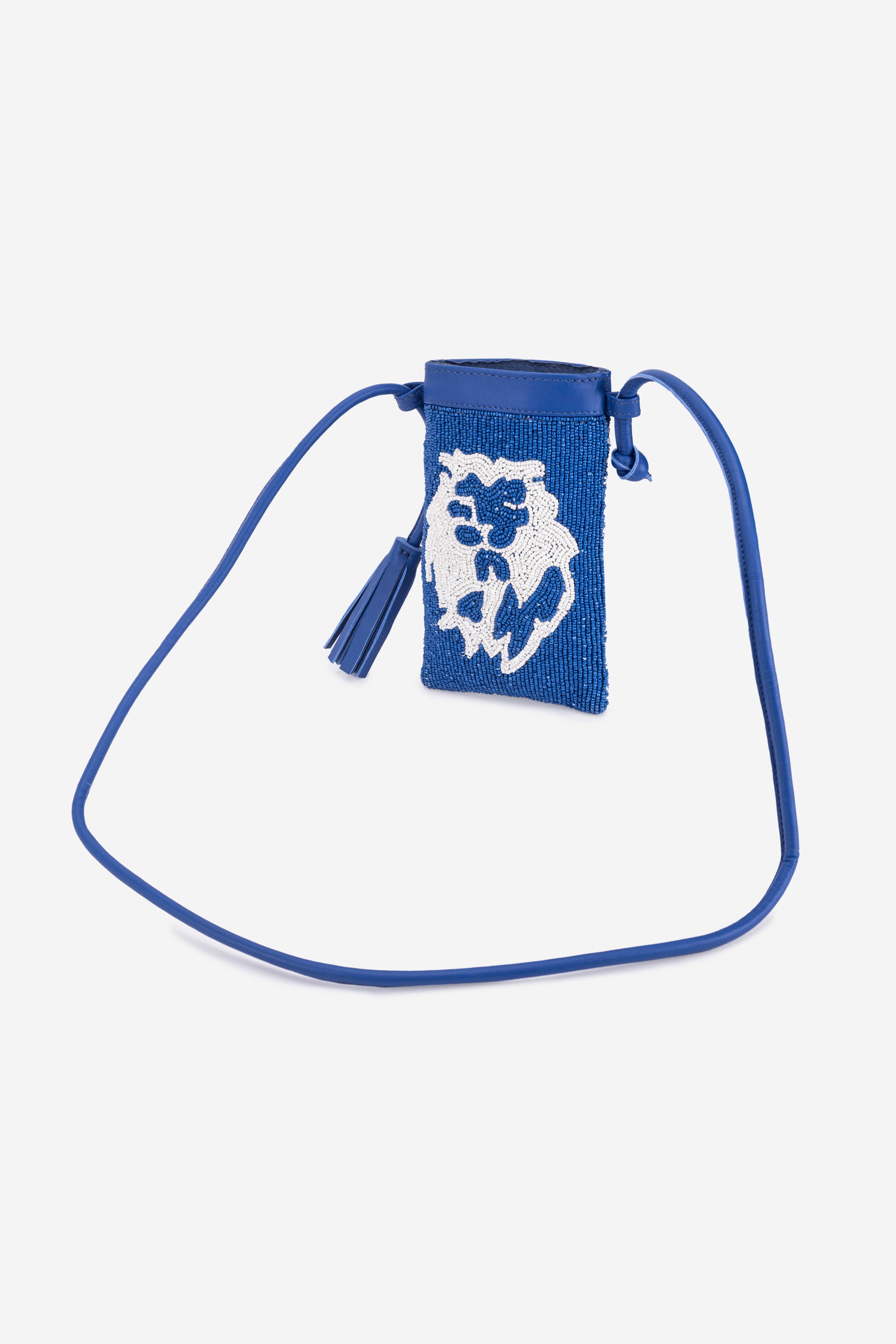 ECO-CONSCIOUS ELISA BLUE/WHITE SLING BAG ABELARDO DE MODA