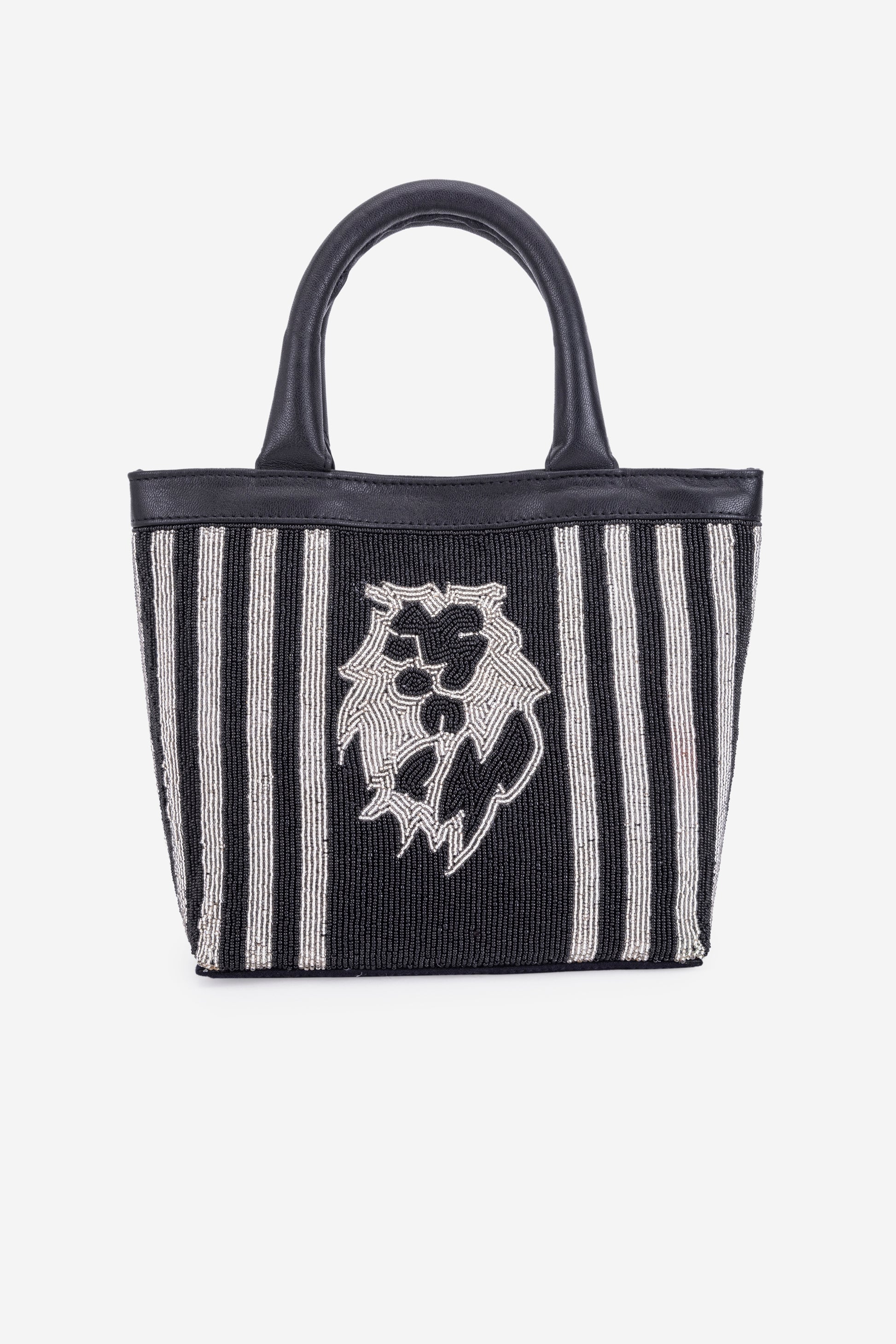 ECO-CONSCIOUS MARTINA BLACK/SILVER HANDBAG ABELARDO DE MODA