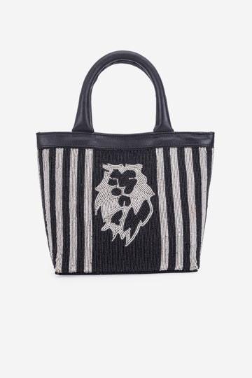 ECO-CONSCIOUS MARTINA BLACK/SILVER HANDBAG ABELARDO DE MODA