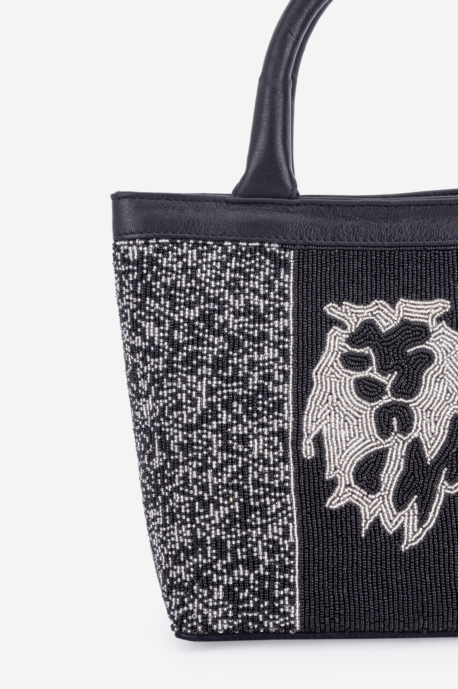 ECO-CONSCIOUS HELEN BLACK/SILVER HANDBAG ABELARDO DE MODA