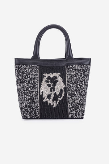 ECO-CONSCIOUS HELEN BLACK/SILVER HANDBAG ABELARDO DE MODA