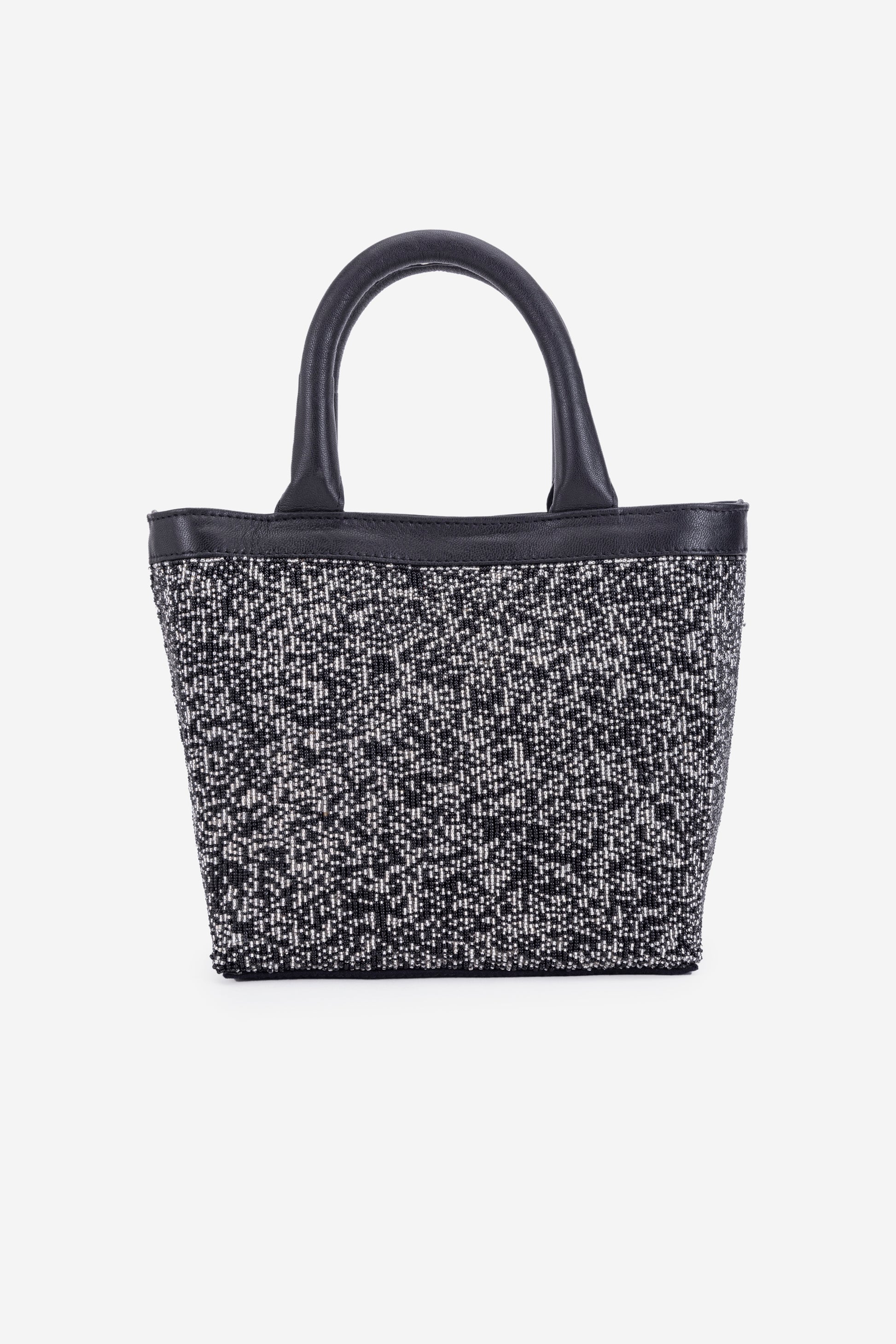 ECO-CONSCIOUS HELEN BLACK/SILVER HANDBAG ABELARDO DE MODA