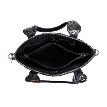 Abelardo Deluxity Black Snake Print Top-Handle Bag Abelardo de moda