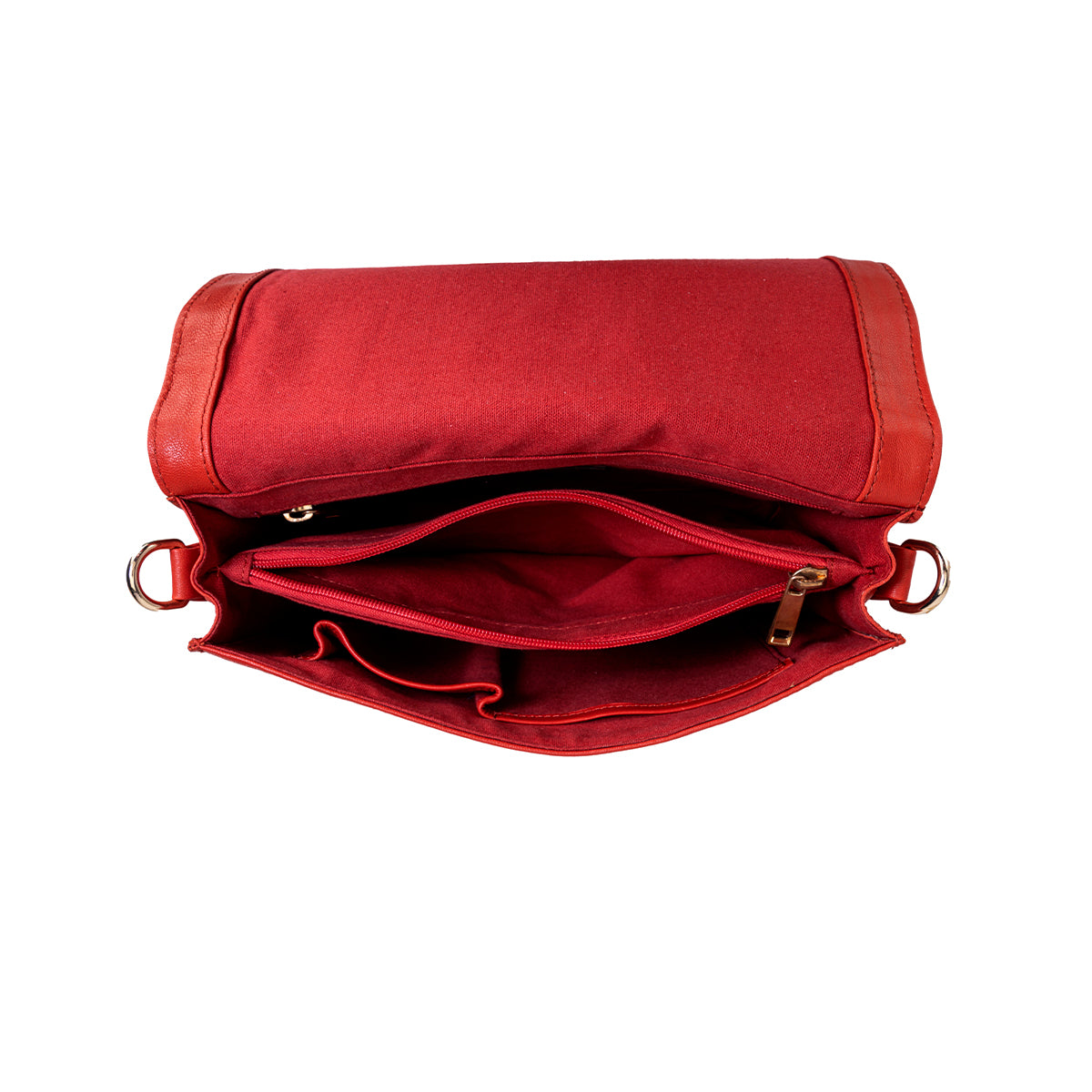 Abelardo Urban Red Sling Bag With Detachable Strap ABELARDO DE MODA