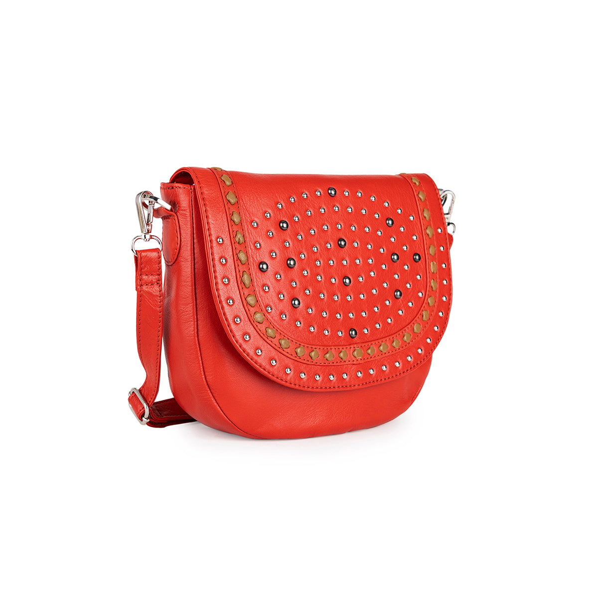 Abelardo Jewelled Red Sling Bag ABELARDO DE MODA