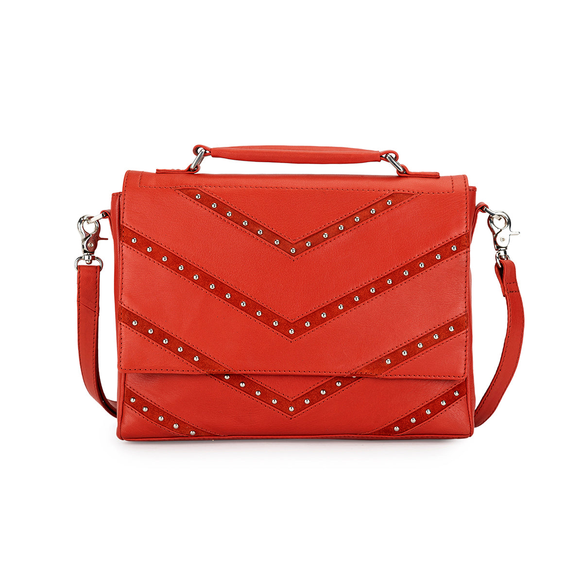 Abelardo Alexander Satchel Red Hand Bag ABELARDO DE MODA