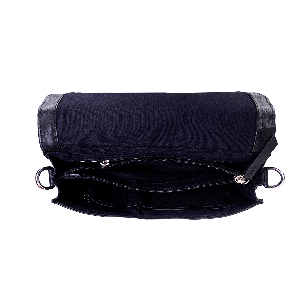 Abelardo Urban Black Sling Bag With Detachable Strap ABELARDO DE MODA