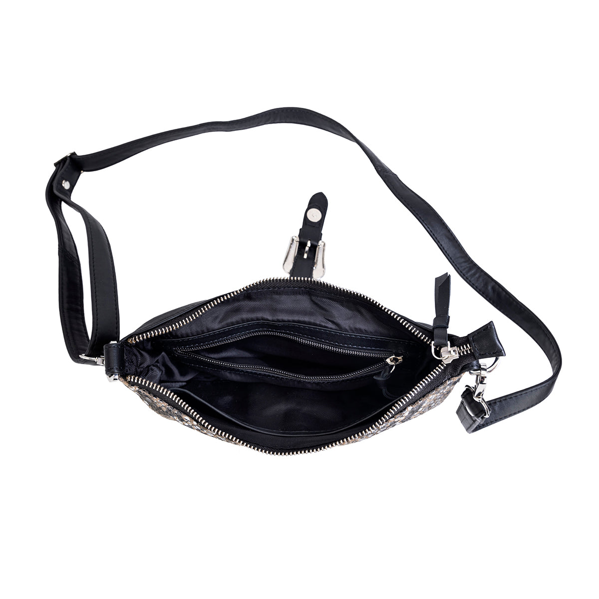 Abelardo Serpenti Black Snake Print Shoulder Bag ABELARDO DE MODA