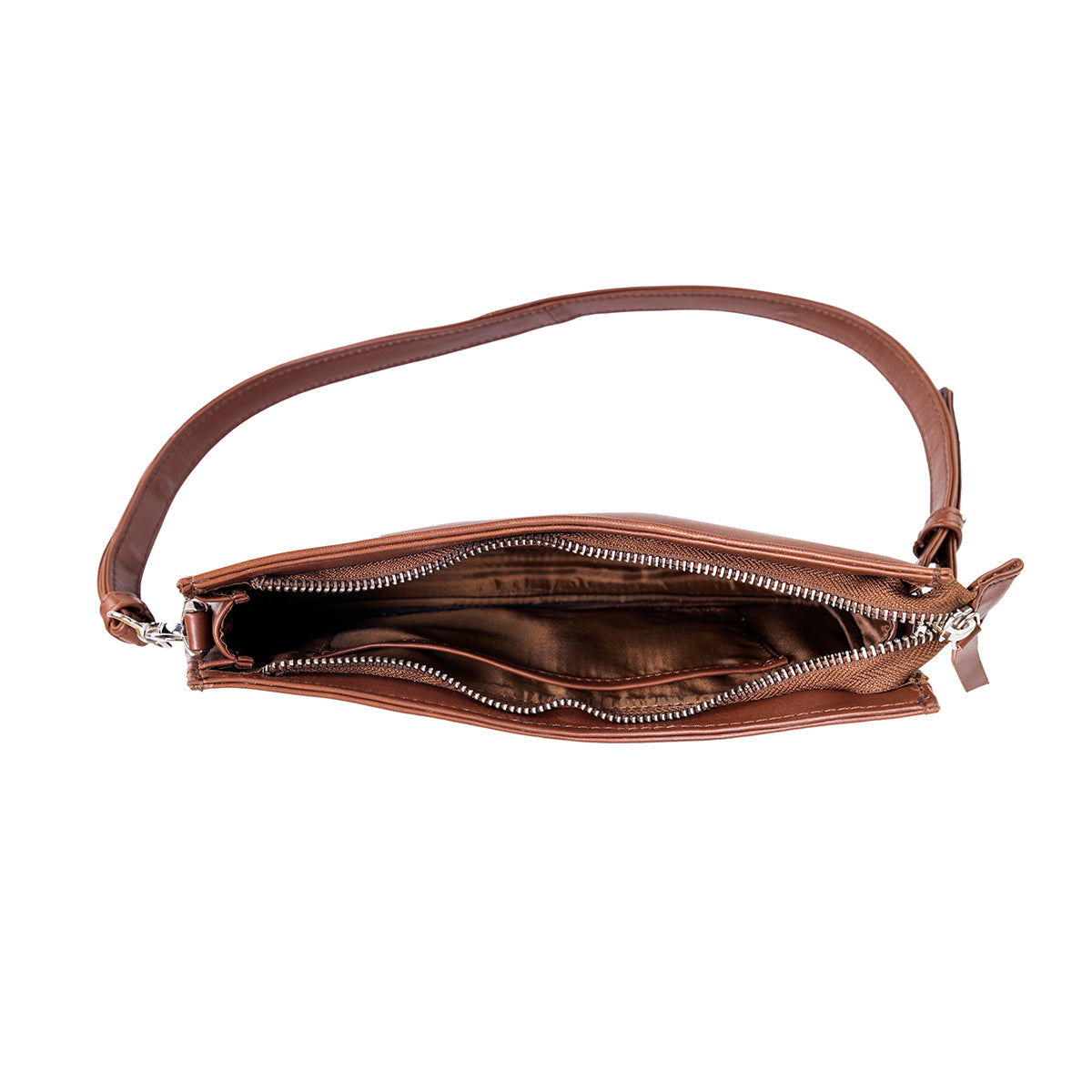 Abelardo Magma Asymmetrical Dark Brown Shoulder Bag ABELARDO DE MODA