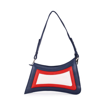 Abelardo Magma Asymmetrical Blue Shoulder Bag ABELARDO DE MODA