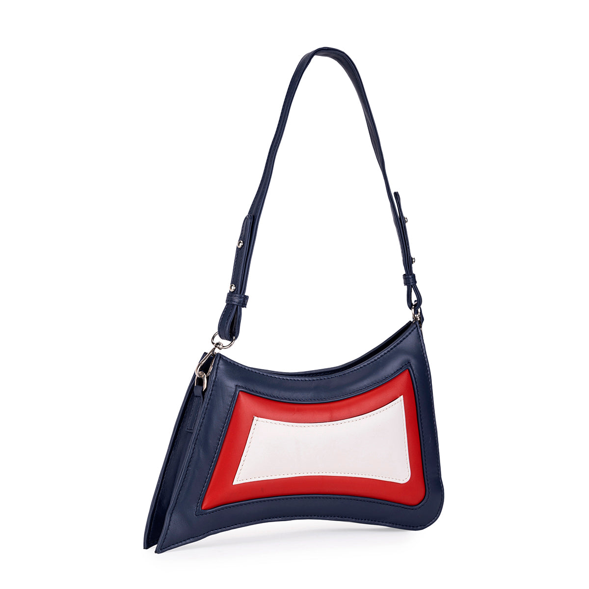 Abelardo Magma Asymmetrical Blue Shoulder Bag ABELARDO DE MODA