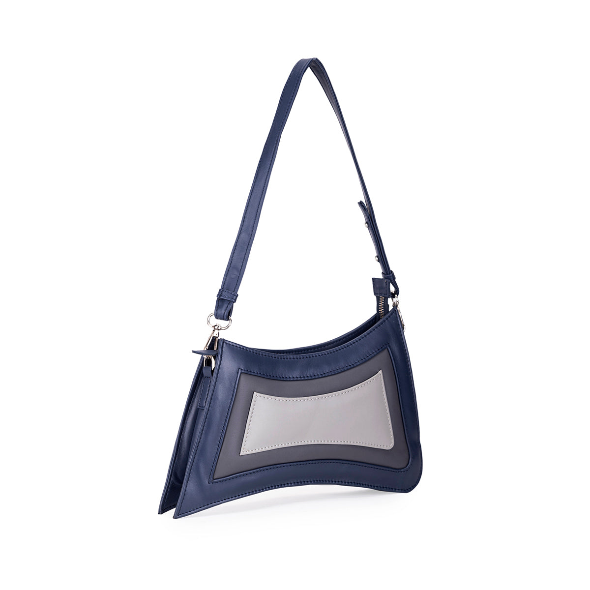 Abelardo Magma Asymmetrical Deep Blue Shoulder Bag ABELARDO DE MODA
