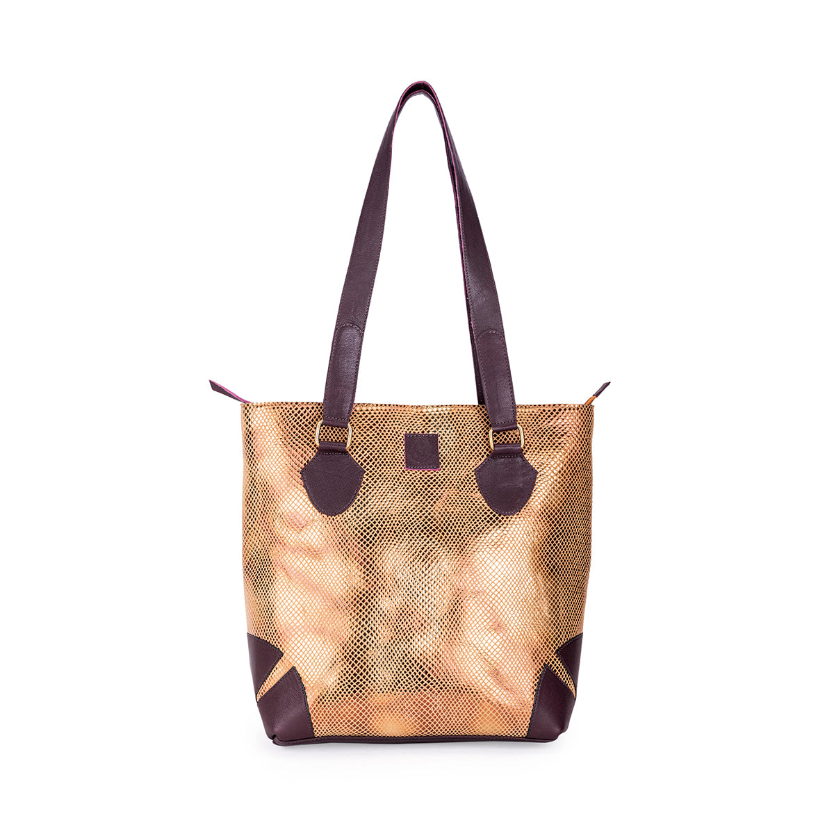 Abelardo Anchor Tailored Gold and Wine Tote Bag ABELARDO DE MODA