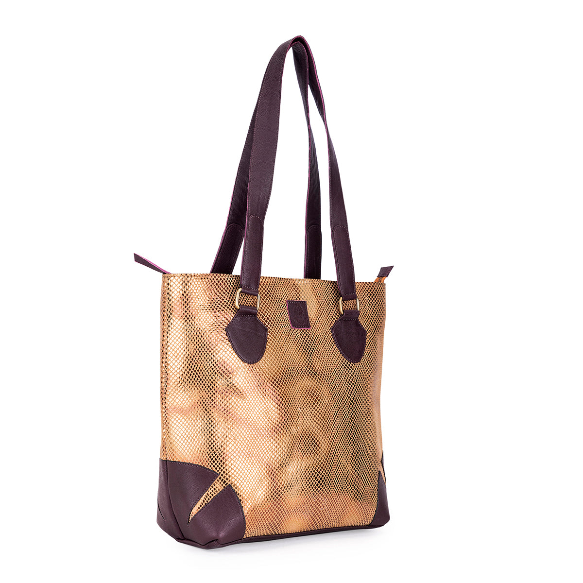 Abelardo Anchor Tailored Gold and Wine Tote Bag ABELARDO DE MODA