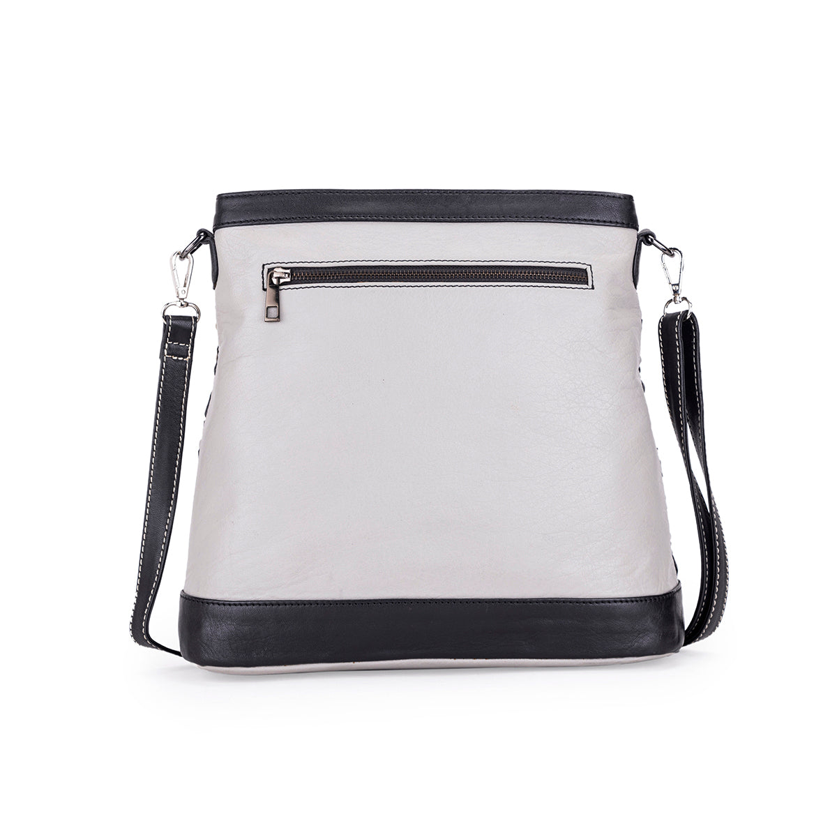 Abelardo Geometric Hand Woven Black/White Sling Bag ABELARDO DE MODA