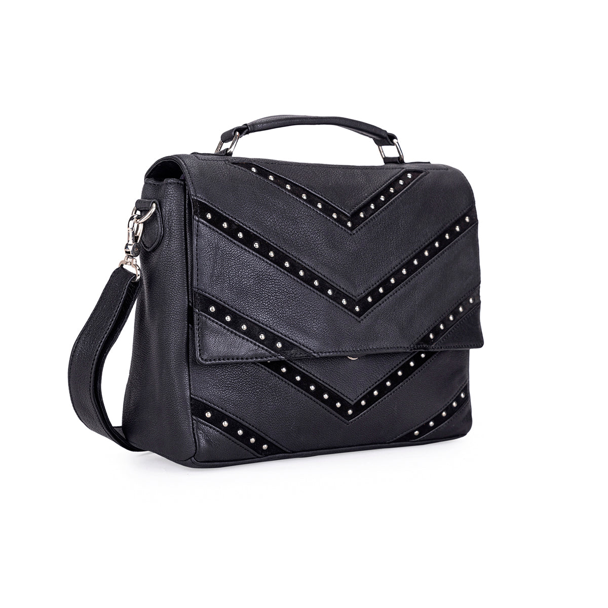 Abelardo Alexander Satchel Black Hand Bag ABELARDO DE MODA