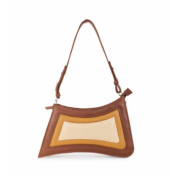 Abelardo Magma Asymmetrical Dark Brown Shoulder Bag ABELARDO DE MODA