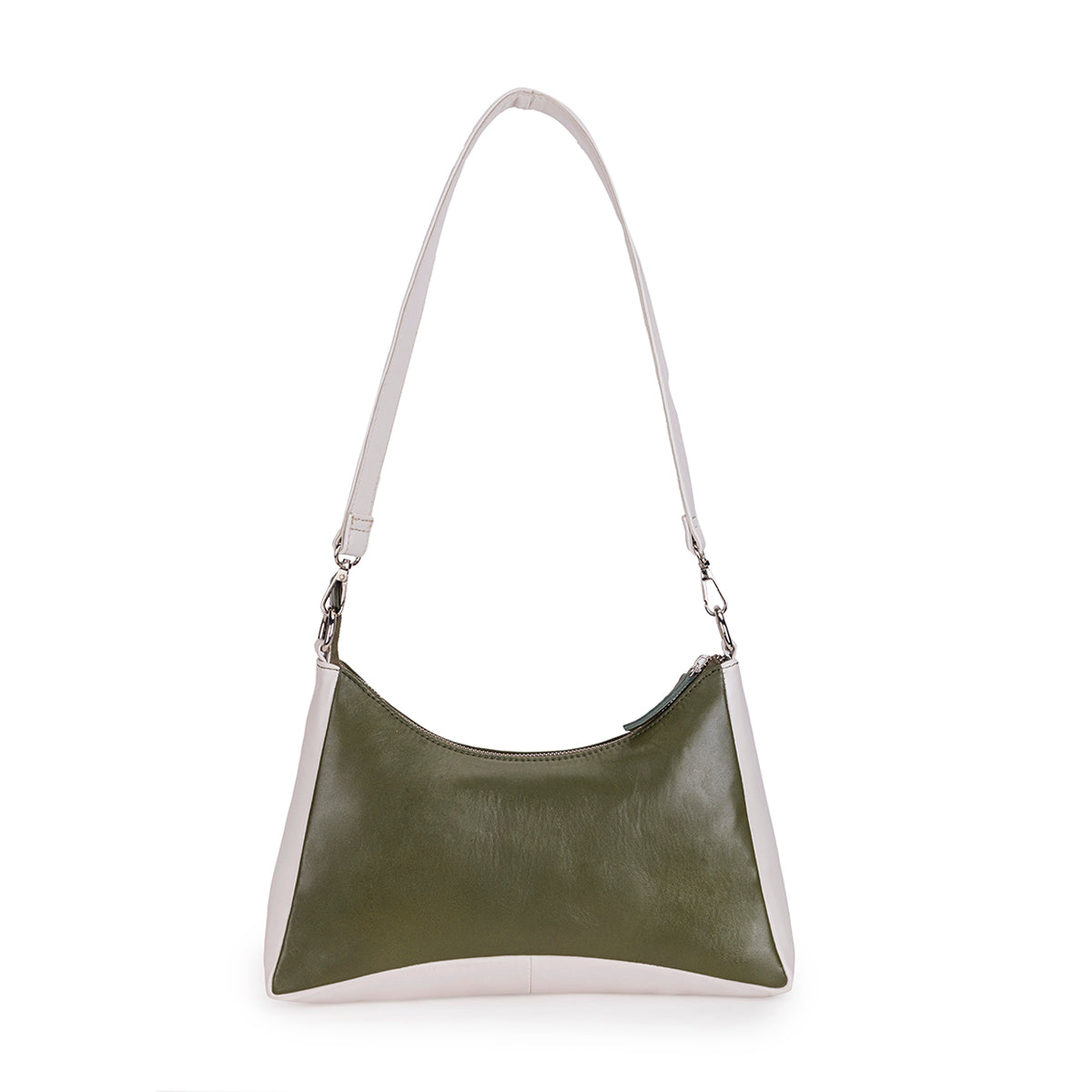 Abelardo Maria Olive/White Hobo Bag ABELARDO DE MODA