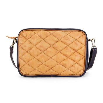 Abelardo Minimilastic Mustard Brown Quilted Sling Bag ABELARDO DE MODA