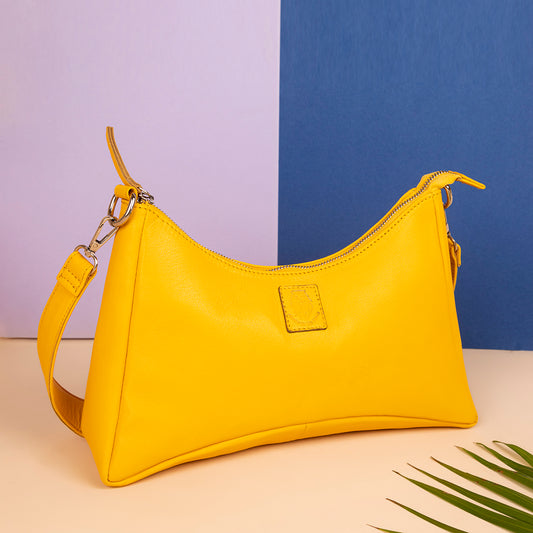 Abelardo Maria Yellow Hobo Bag ABELARDO DE MODA