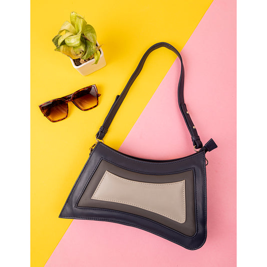 Abelardo Magma Asymmetrical Deep Blue Shoulder Bag ABELARDO DE MODA